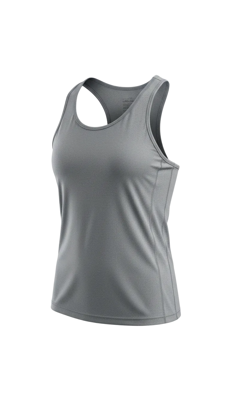 Soft Grey Stringer Tank Top
