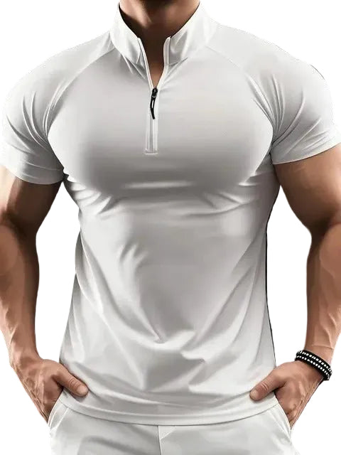 T-shirt med Halv Dragkedja