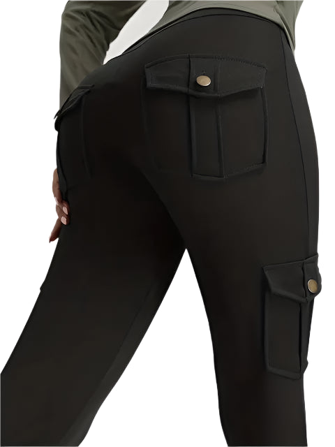 High Waisted Cargo Fitness Pants