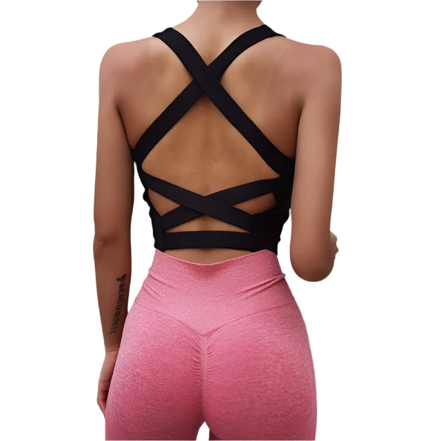 Cross-Back Crop Top