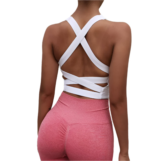 Cross-Back Crop Top