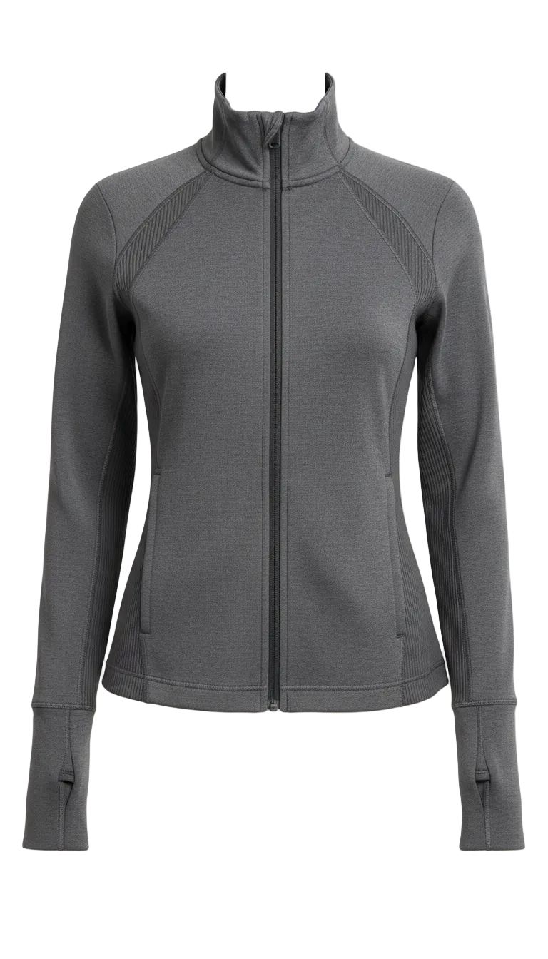 Charcoal Mist Lightweight Zip Jacket