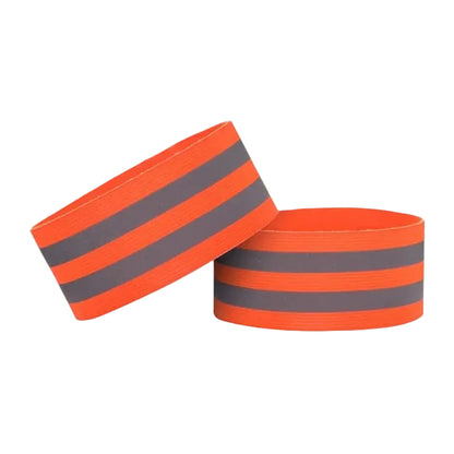 Orange reflexband med reflexremsor