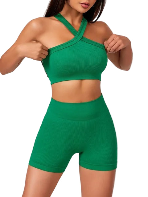Cykelbyxor och Crop Top Set