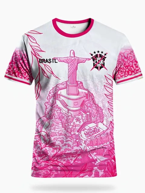 Brasilien Landslagströja (Kristus Frälsaren/Rosa)