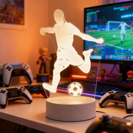 LED-Bordslampa Fotbollsspelare