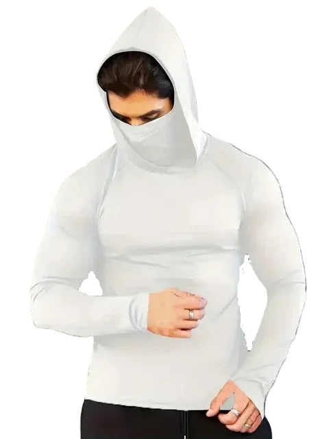 Löpningströja med inbyggd mask