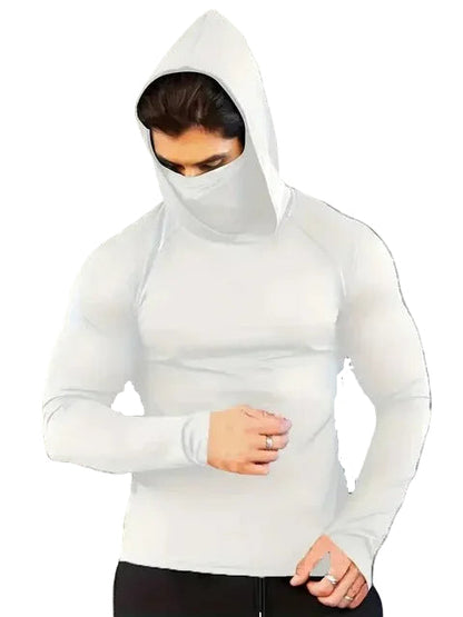 Löpartröja med Inbyggd Mask
