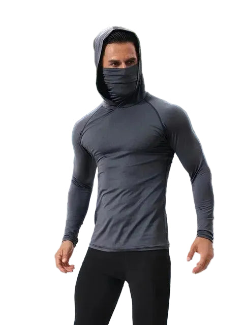 Löpningströja med inbyggd mask