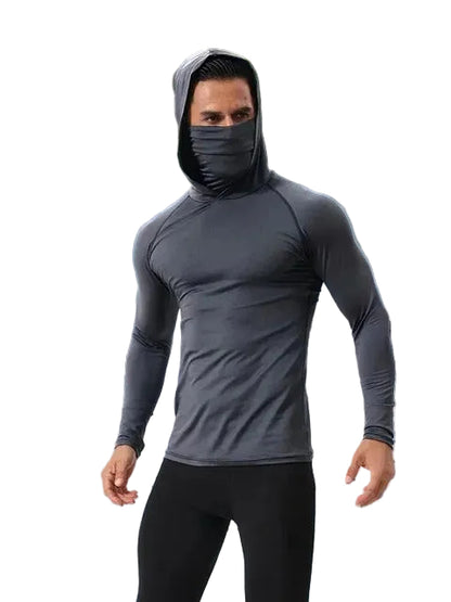 Löpartröja med Inbyggd Mask