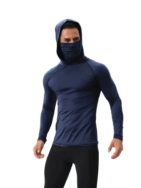 Löpningströja med inbyggd mask