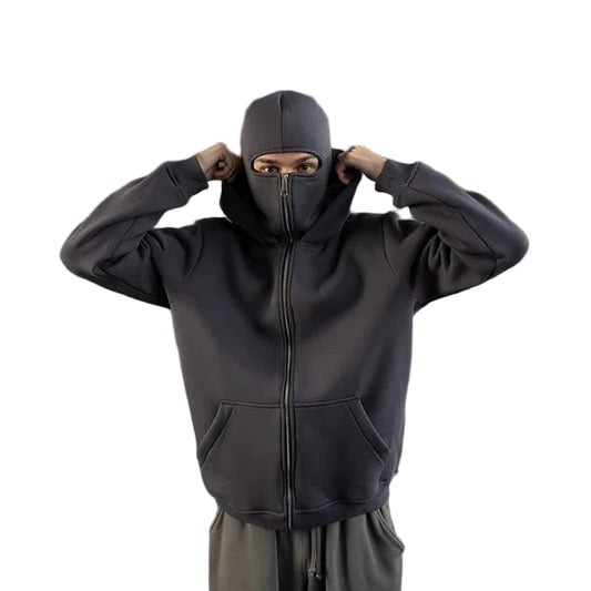 Kofta med inbyggd mask