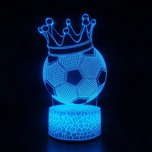 LED-Bordslampa Fotboll med krona