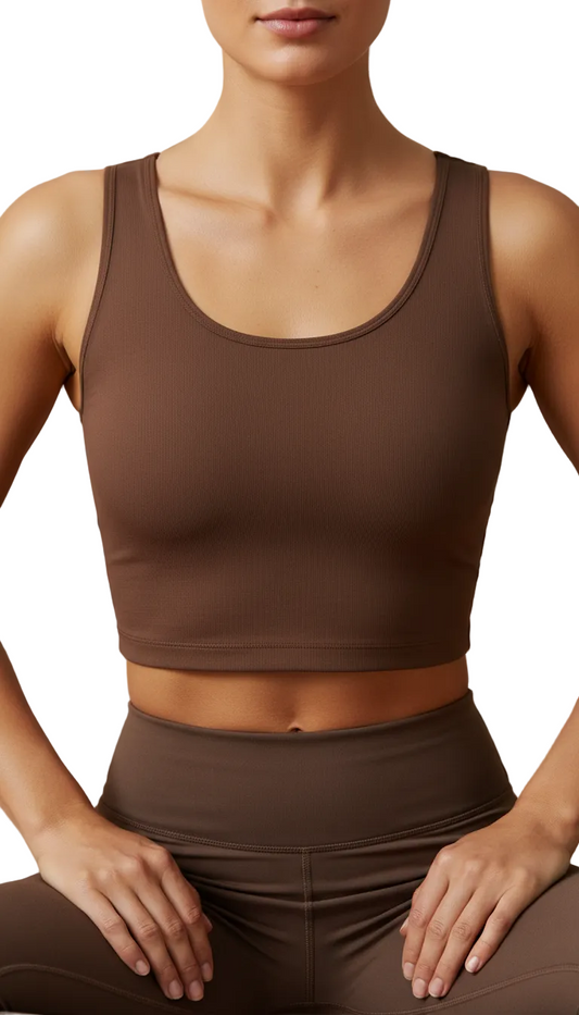 Earth Brown Cropped Tank Top