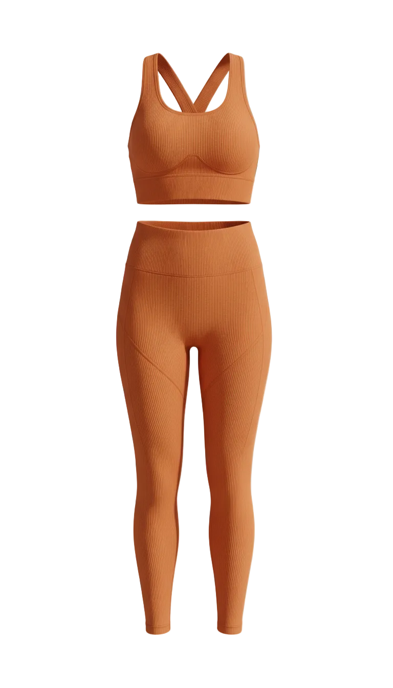 Sunset Orange Yoga Wear
